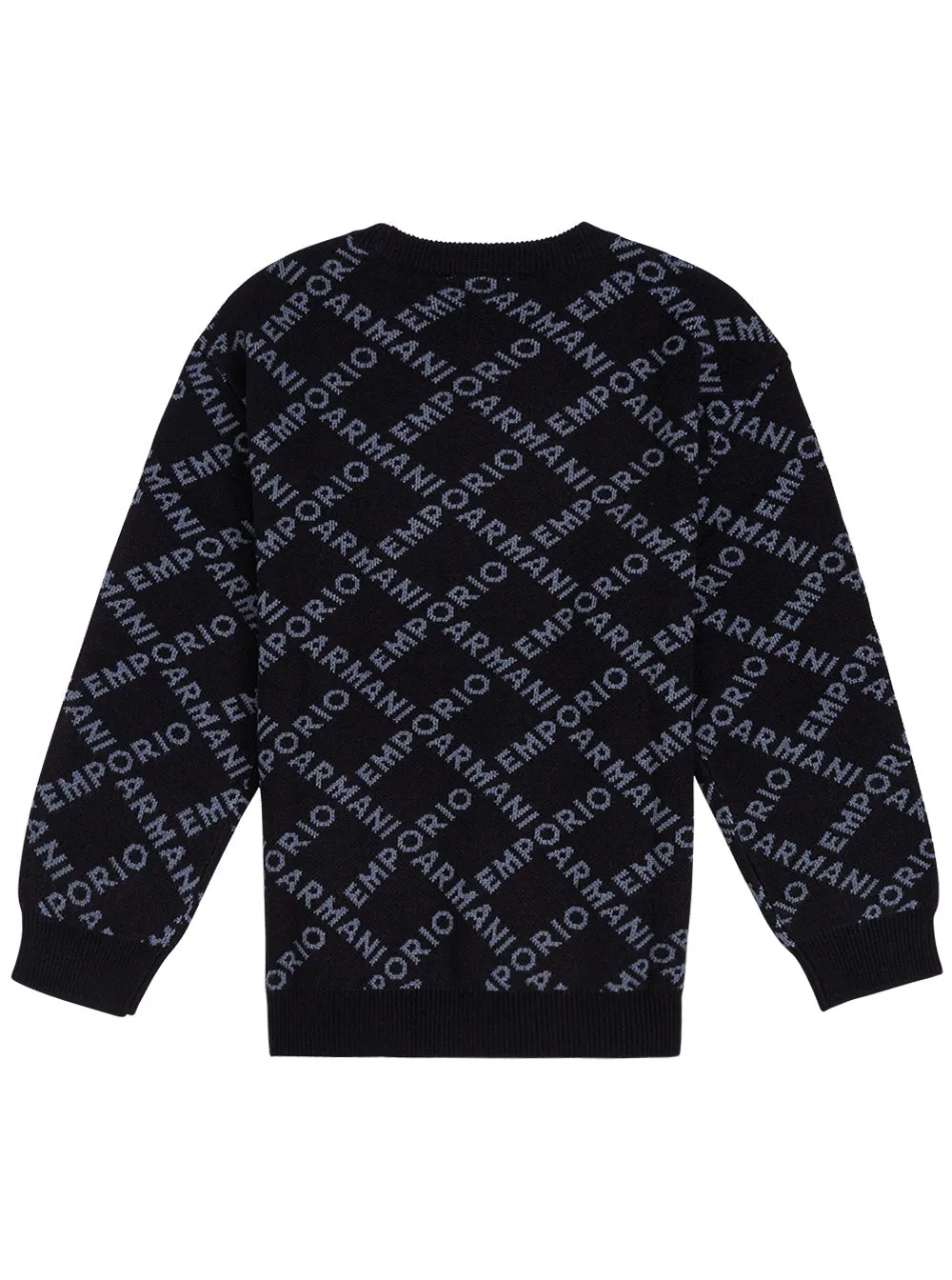 Emporio Armani Kids Logo Intarsia Knit Jumper