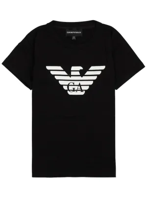 Emporio Armani Kids Logo Print Crewneck T-Shirt