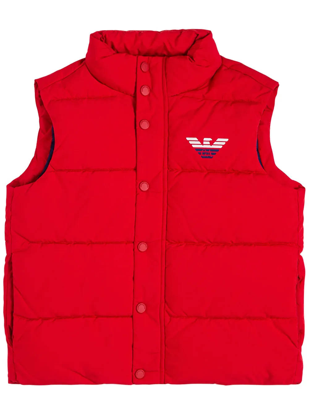 Emporio Armani Kids Logo Printed Buttoned Puffer Vest