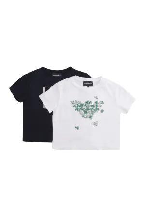 Emporio Armani Kids Two-Pack Graphic Printed T-Shirt