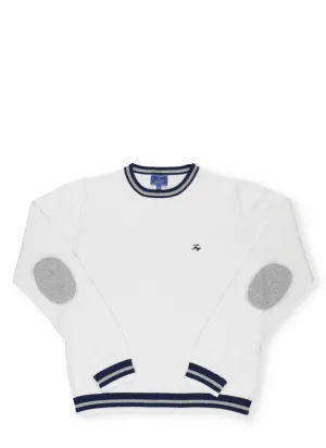 Fay Kids Logo Embroidered Crewneck Jumper