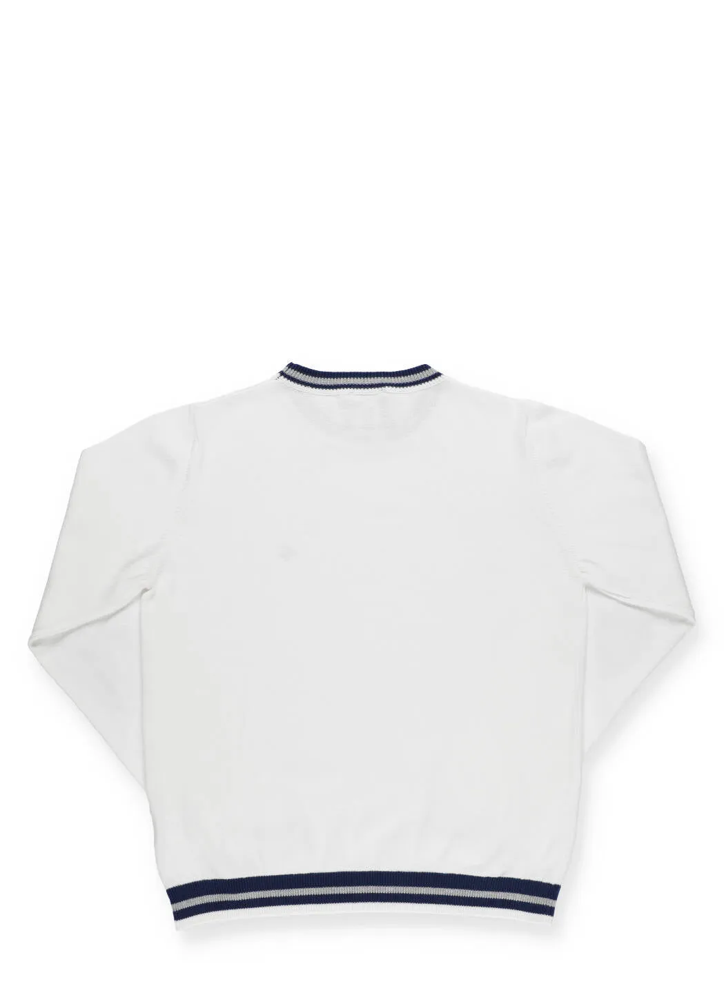 Fay Kids Logo Embroidered Crewneck Jumper