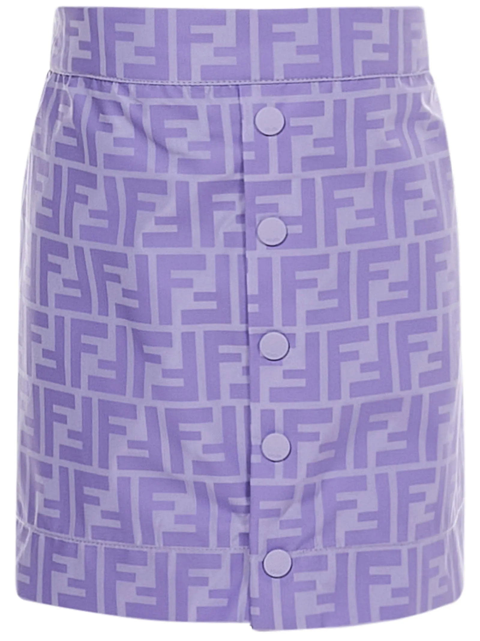 Fendi Kids Allover FF Logo Elastic Waist Skirt
