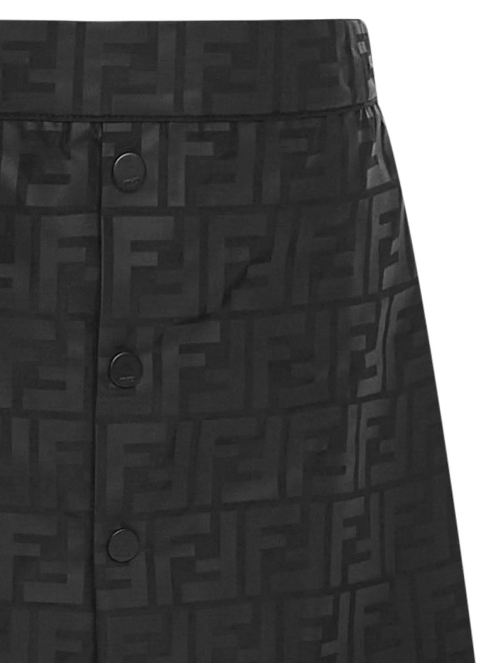 Fendi Kids Allover FF Logo Elastic Waist Skirt