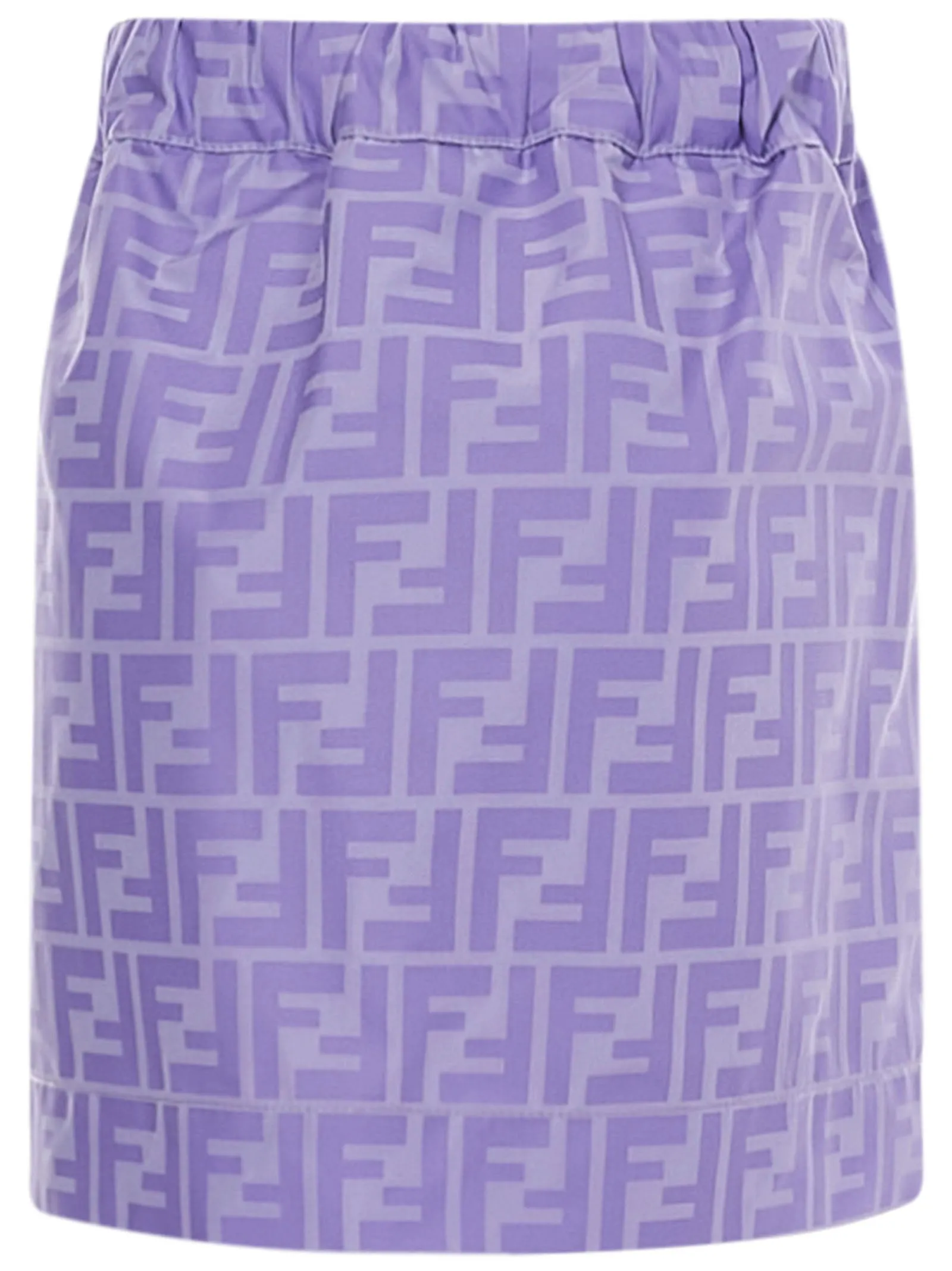 Fendi Kids Allover FF Logo Elastic Waist Skirt