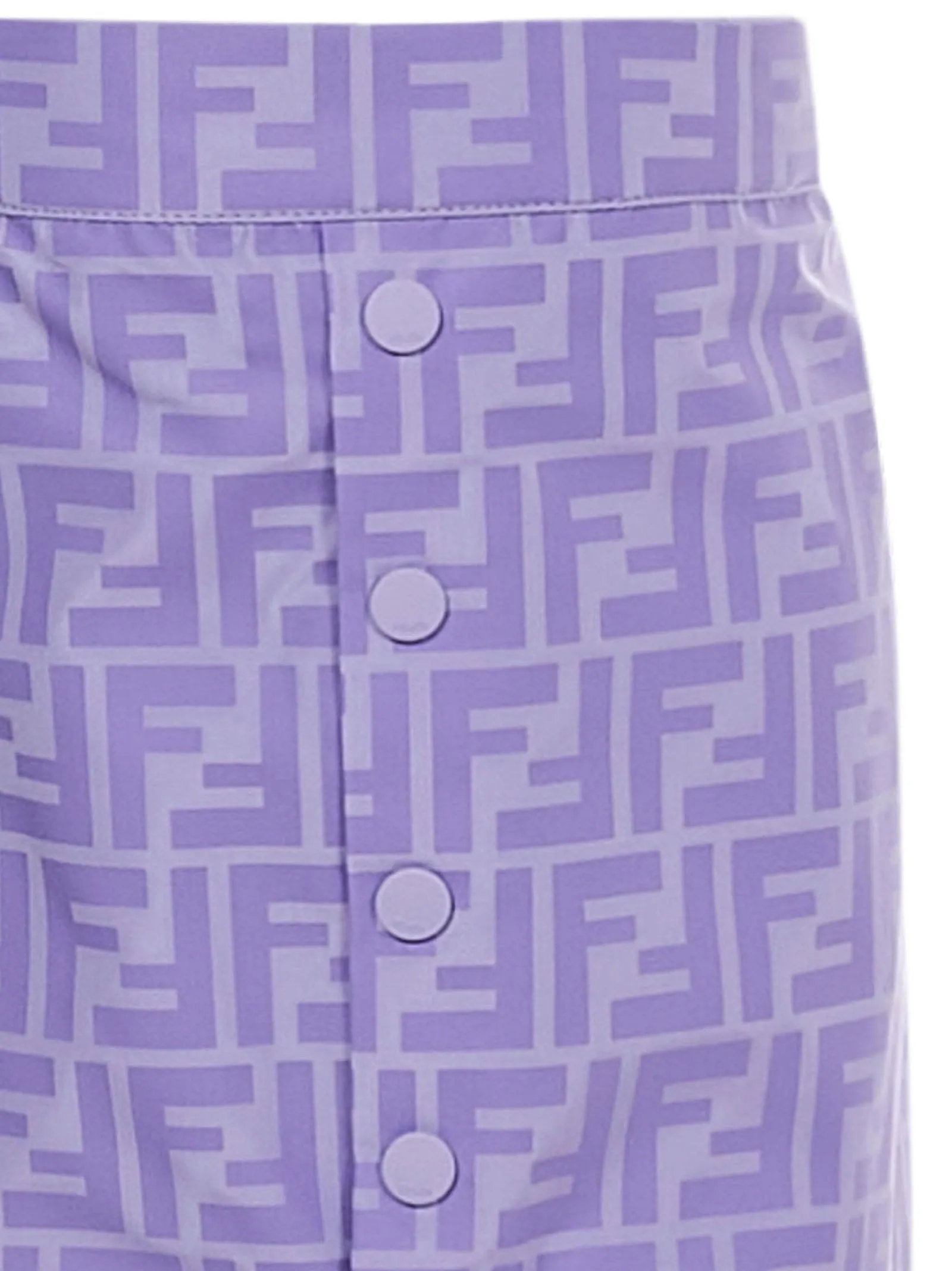 Fendi Kids Allover FF Logo Elastic Waist Skirt