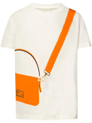 Fendi Kids Bag Printed Crewneck T-Shirt