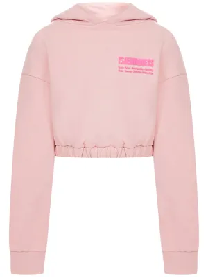 Fendi Kids Fendiness Printed Cropped Hoodie