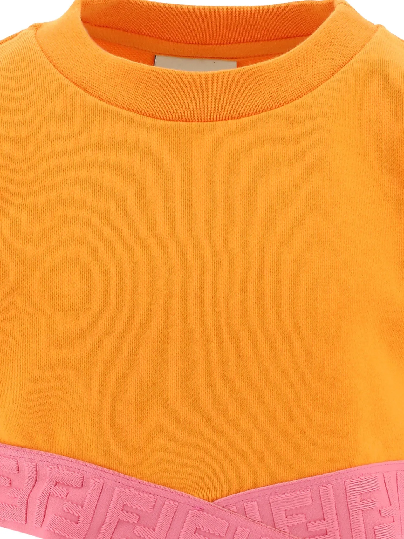 Fendi Kids FF Jacquard Strap Cropped Top