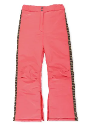 Fendi Kids FF Logo Tape Snow Pants