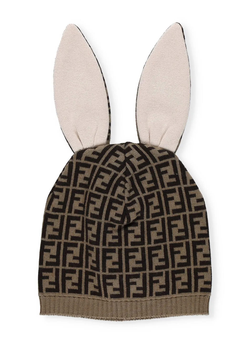 Fendi Kids FF Motif Bunny Ears Beanie