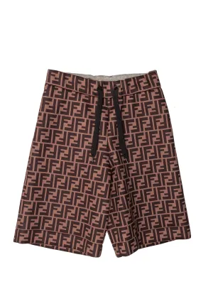 Fendi Kids FF Motif Drawcord Shorts