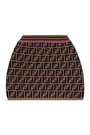 Fendi Kids FF Motif Knit Skirt