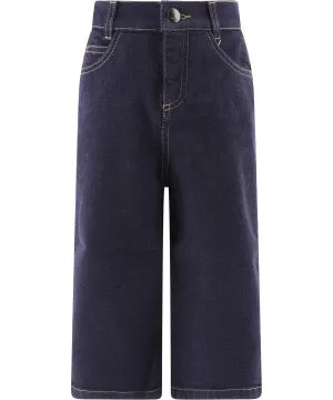 Fendi Kids FF Motif Panelled Denim Shorts