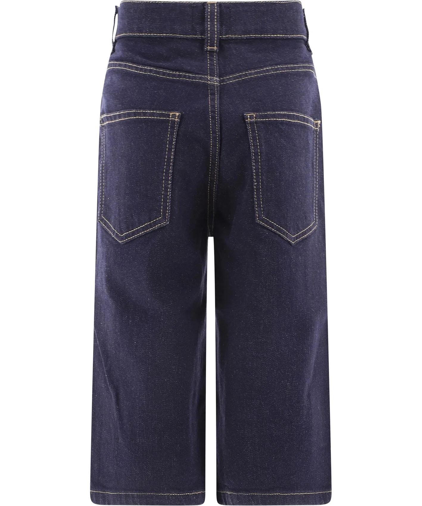 Fendi Kids FF Motif Panelled Denim Shorts