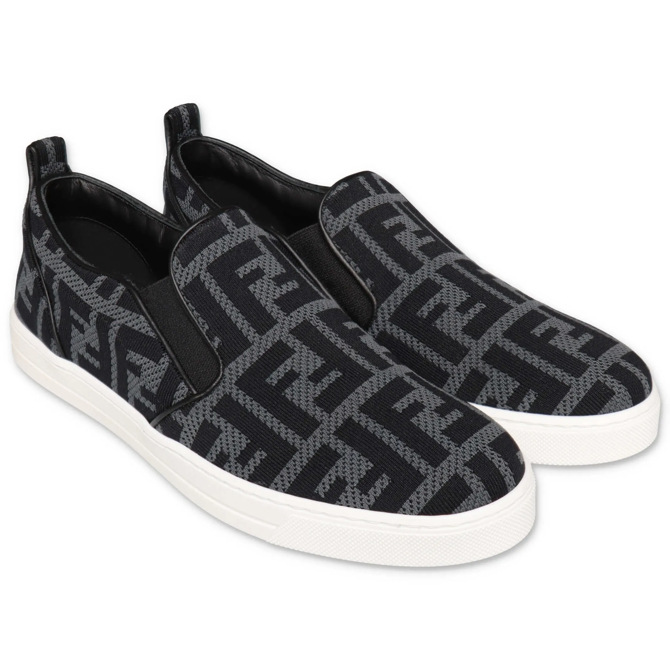Fendi Kids FF Motif Slip-On Sneakers
