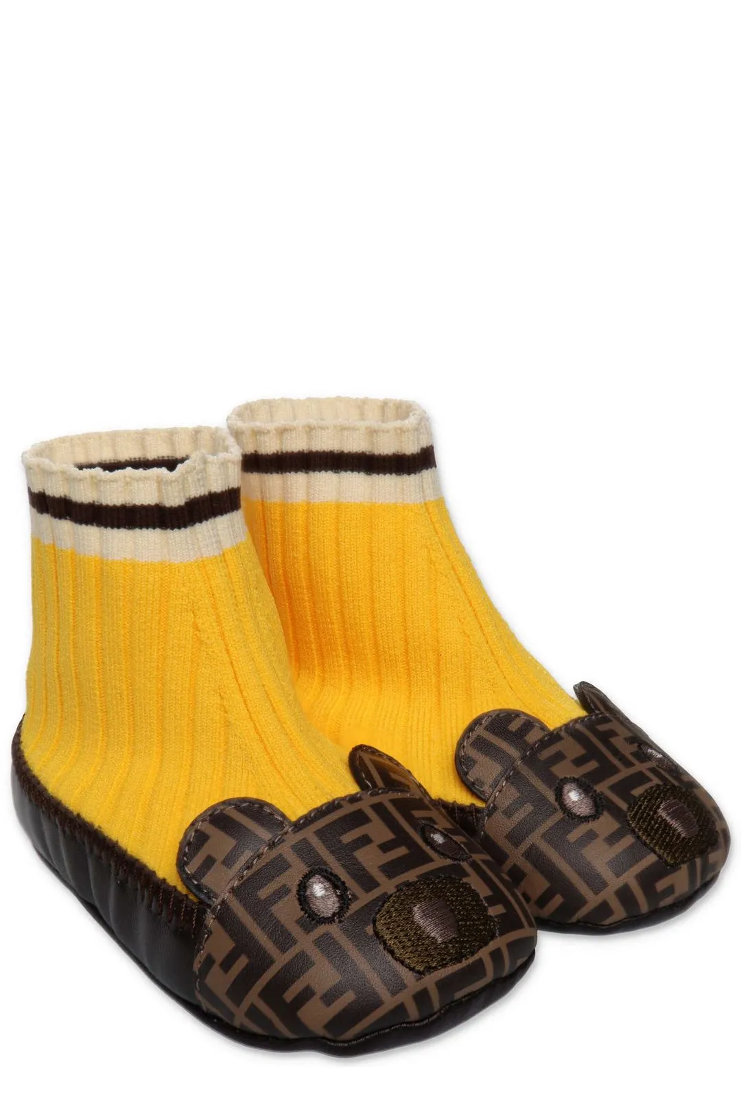 Fendi Kids FF Printed Teddy Bear Pre-Walker Shoes