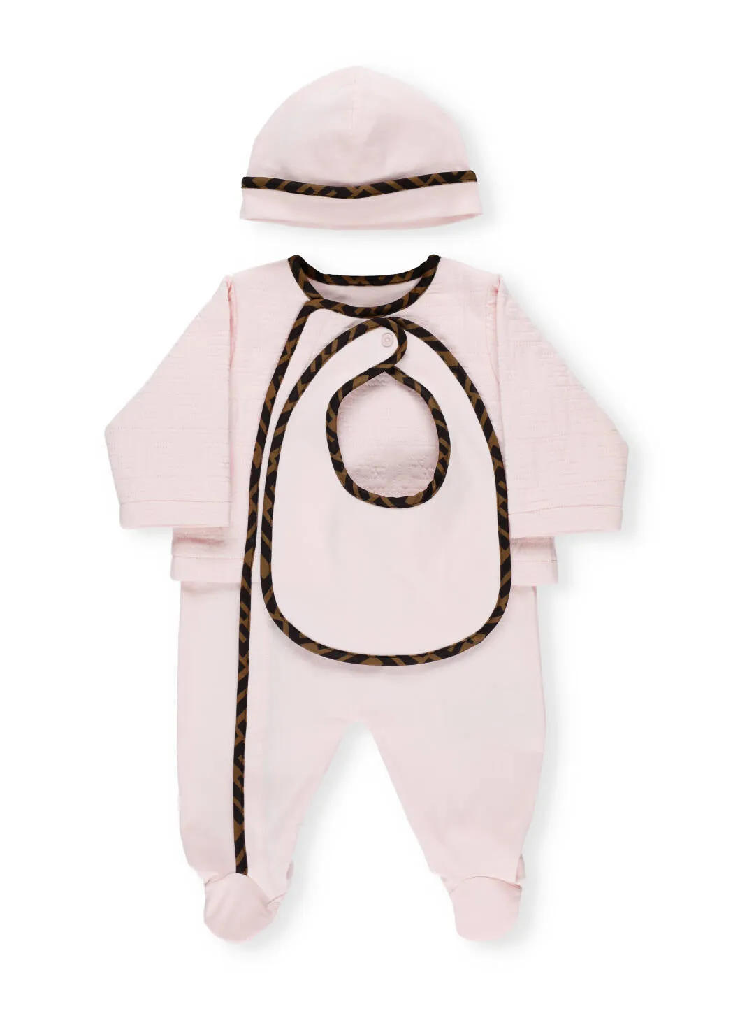 Fendi Kids FF Trim Detail Three-Piece Set