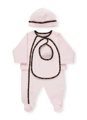 Fendi Kids FF Trim Detail Three-Piece Set