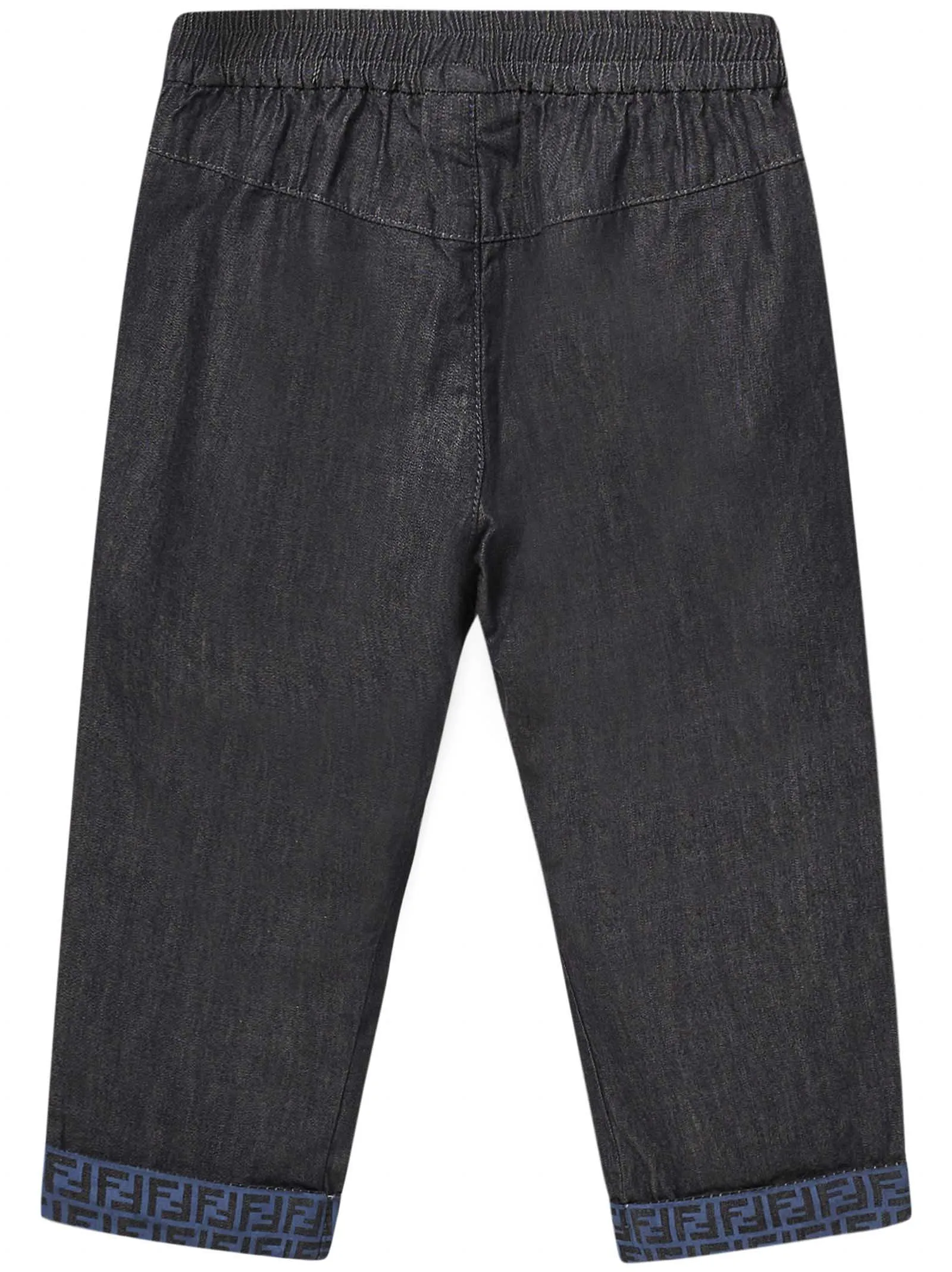 Fendi Kids FF Trim Drawstring Jeans