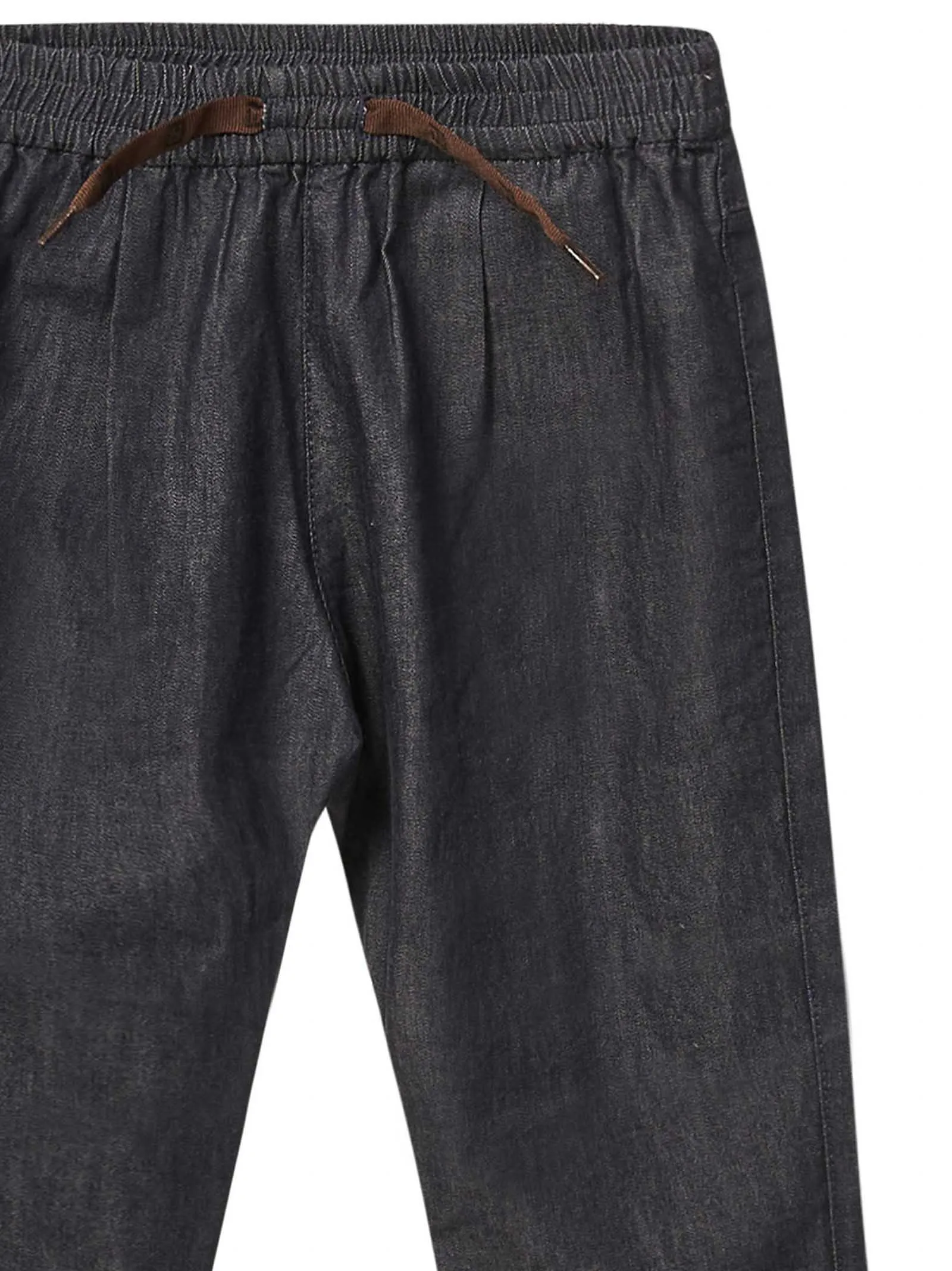 Fendi Kids FF Trim Drawstring Jeans
