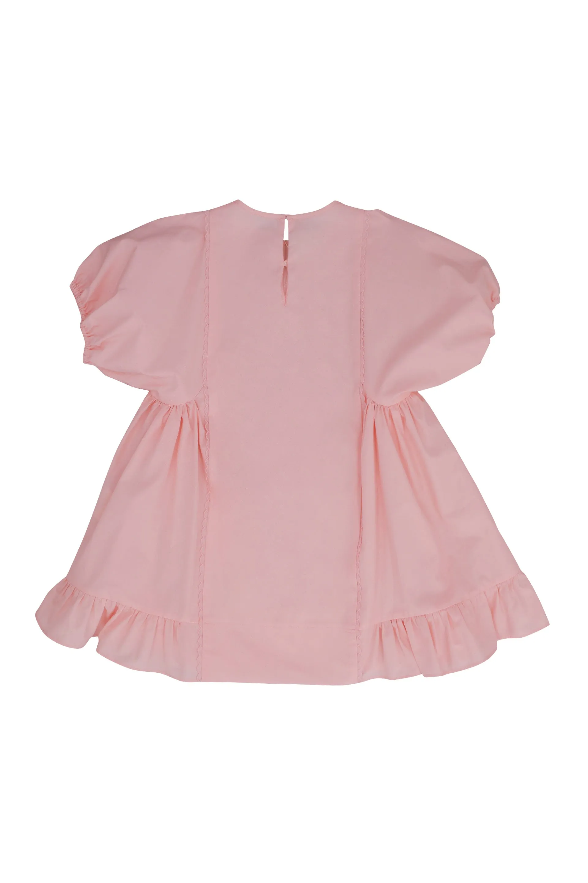 Fendi Kids Logo Detailed Balloon Sleeved Dress
