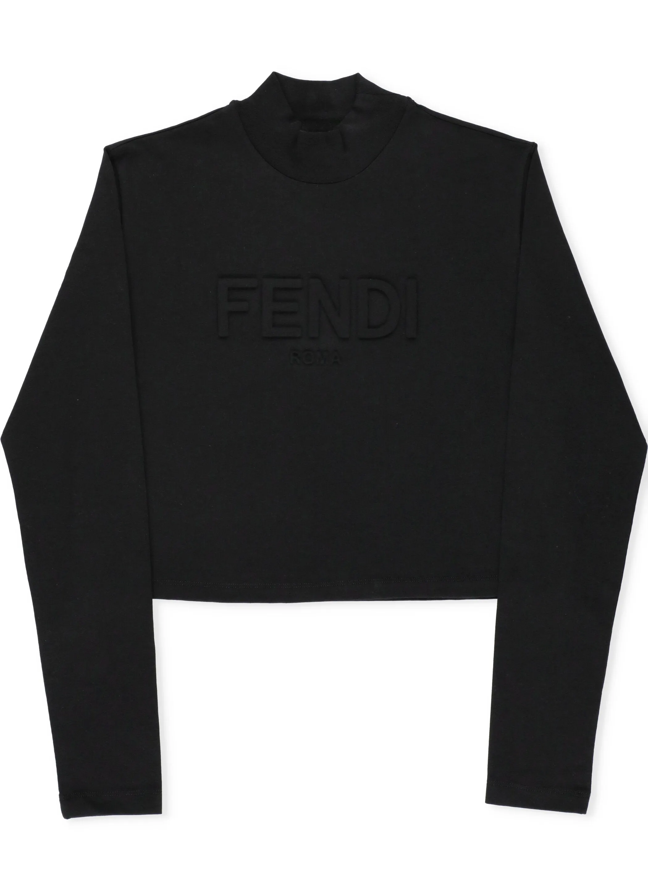 Fendi Kids Logo Embossed Crewneck Sweatshirt