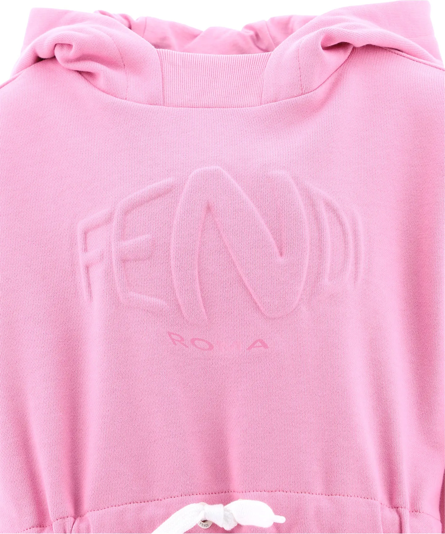 Fendi Kids Logo Embossed Hoodie Dress