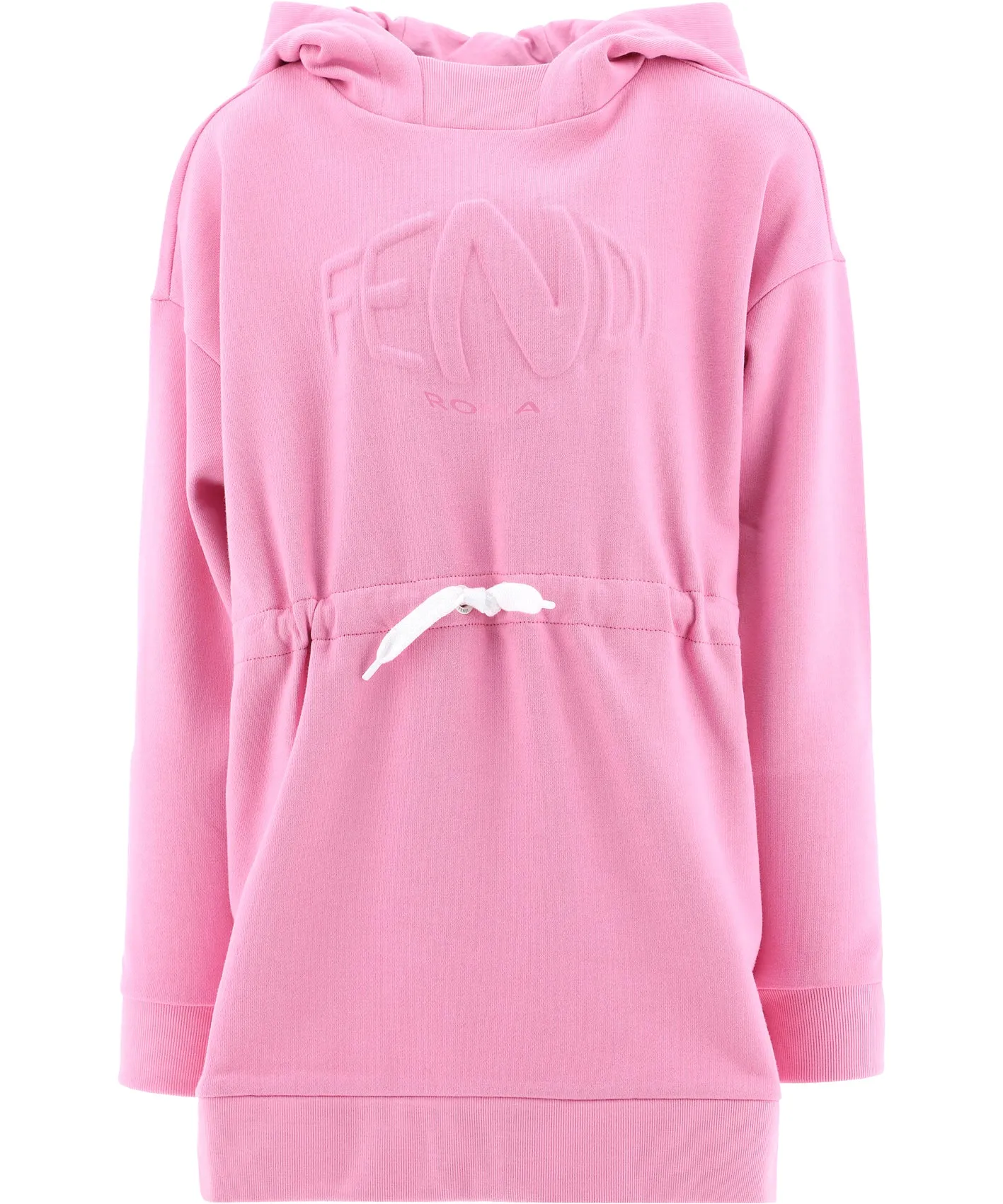 Fendi Kids Logo Embossed Hoodie Dress