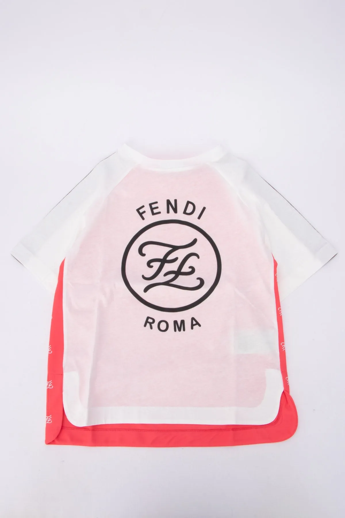 Fendi Kids Logo Print Crewneck T-Shirt
