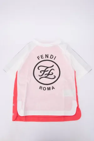 Fendi Kids Logo Print Crewneck T-Shirt