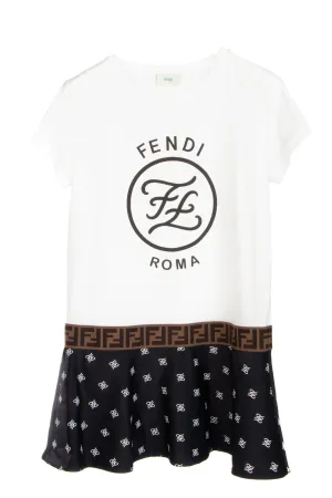 Fendi Kids Logo Printed T-Shirt Dress