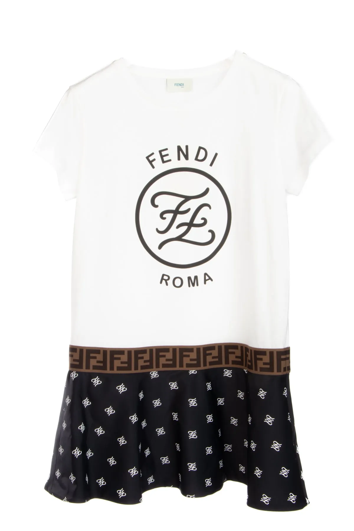 Fendi Kids Logo Printed T-Shirt Dress