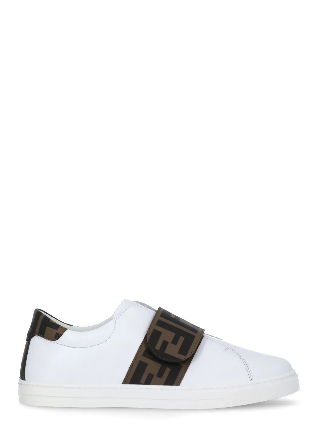 Fendi Kids Monogram Strap Sneakers
