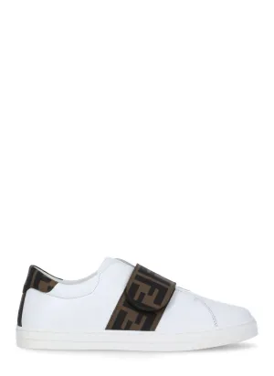 Fendi Kids Monogram Strap Sneakers
