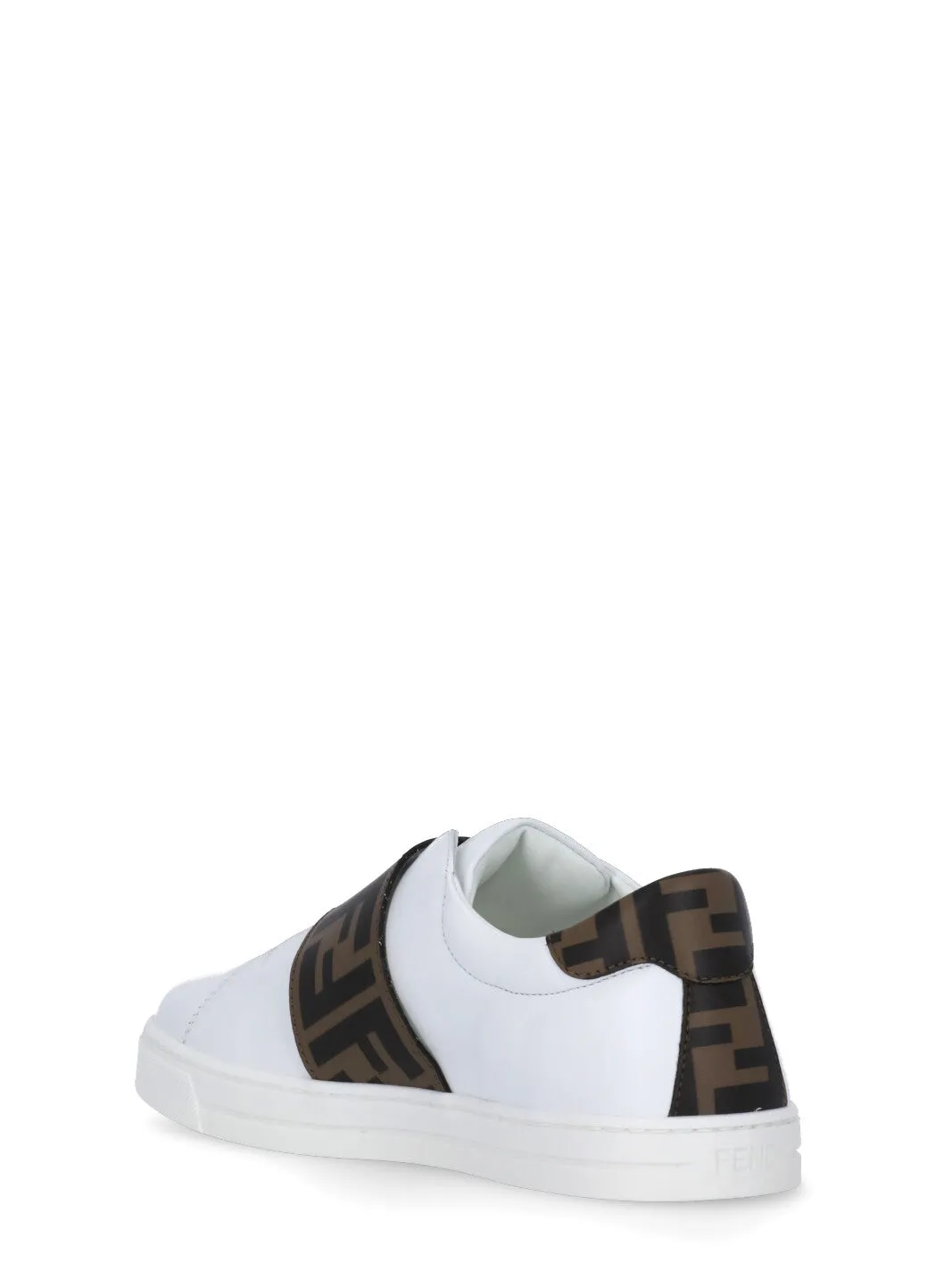 Fendi Kids Monogram Strap Sneakers