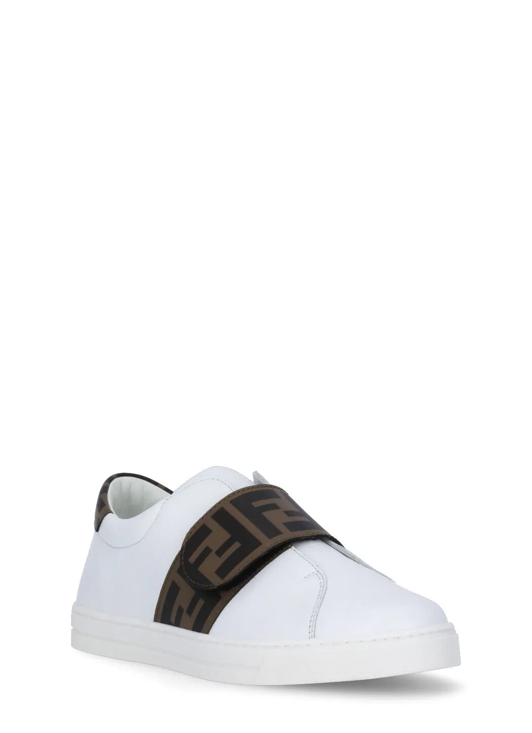 Fendi Kids Monogram Strap Sneakers