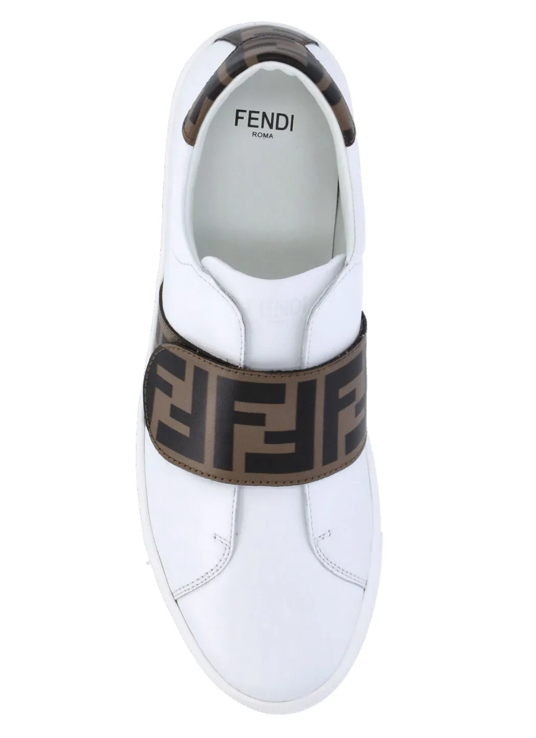 Fendi Kids Monogram Strap Sneakers