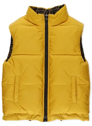 Fendi Kids Reversible FF Motif Puffer Vest