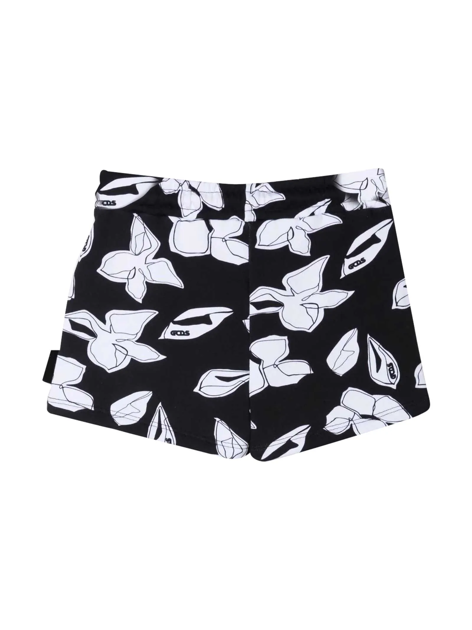 GCDS Kids Flower Printed Drawstring Shorts