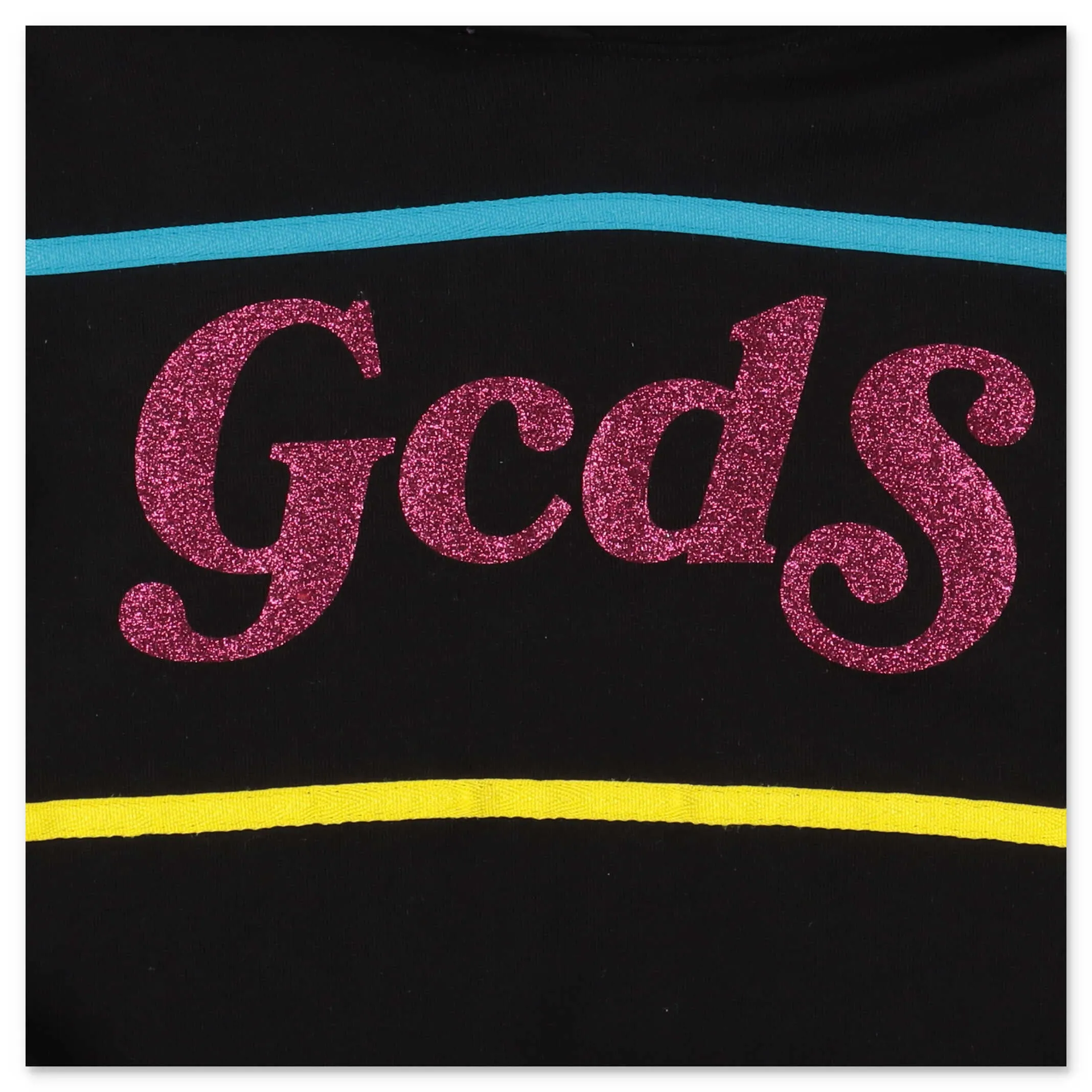 GCDS Kids Glitter Logo Printed Hoodie