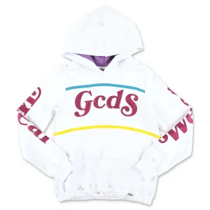 GCDS Kids Glitter Logo Printed Hoodie