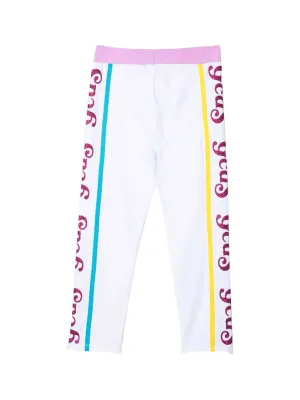 GCDS Kids Glitter Logo Printed Leggings