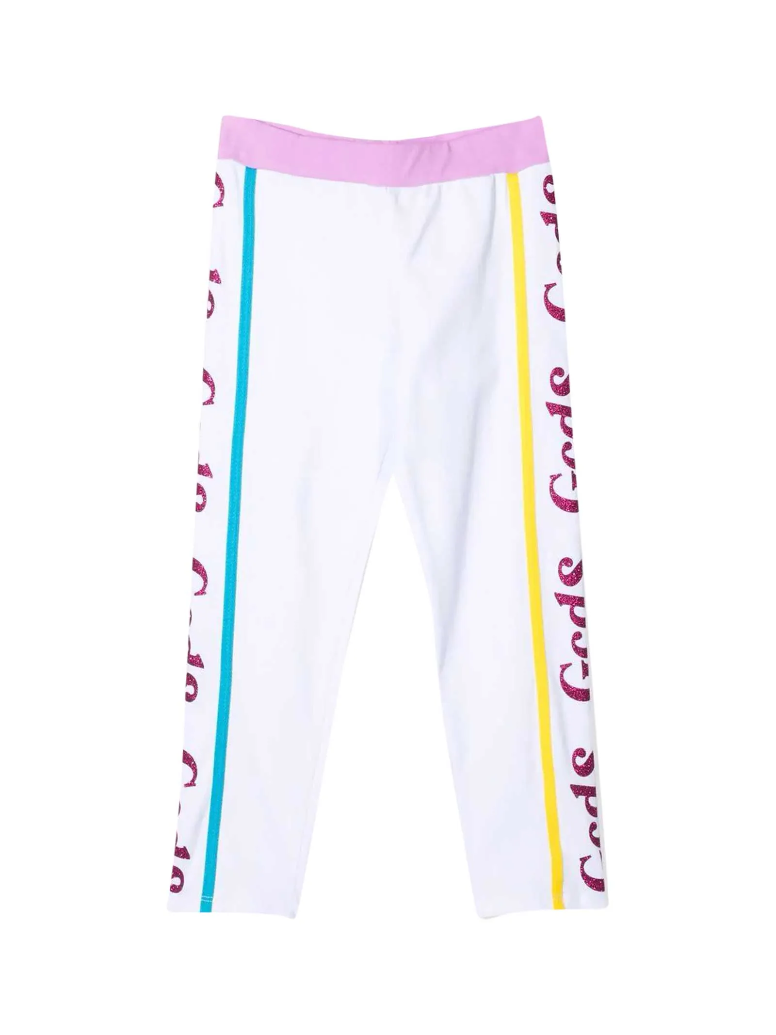 GCDS Kids Glitter Logo Printed Leggings