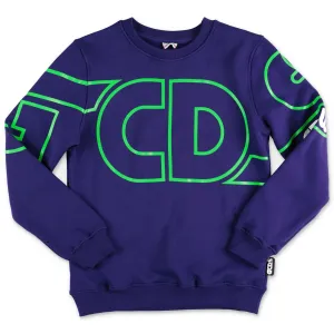 GCDS Kids Logo Print Crewneck Sweatshirt