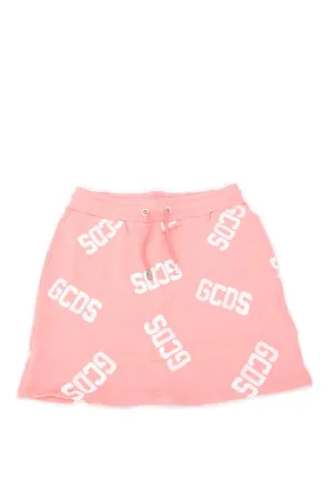 GCDS Kids Logo Print Drawstring Skirt