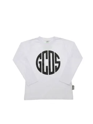 GCDS Kids Logo Printed Long-Sleeve T-Shirt