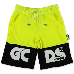 GCDS Kids Logo Printed Two-Tone Shorts