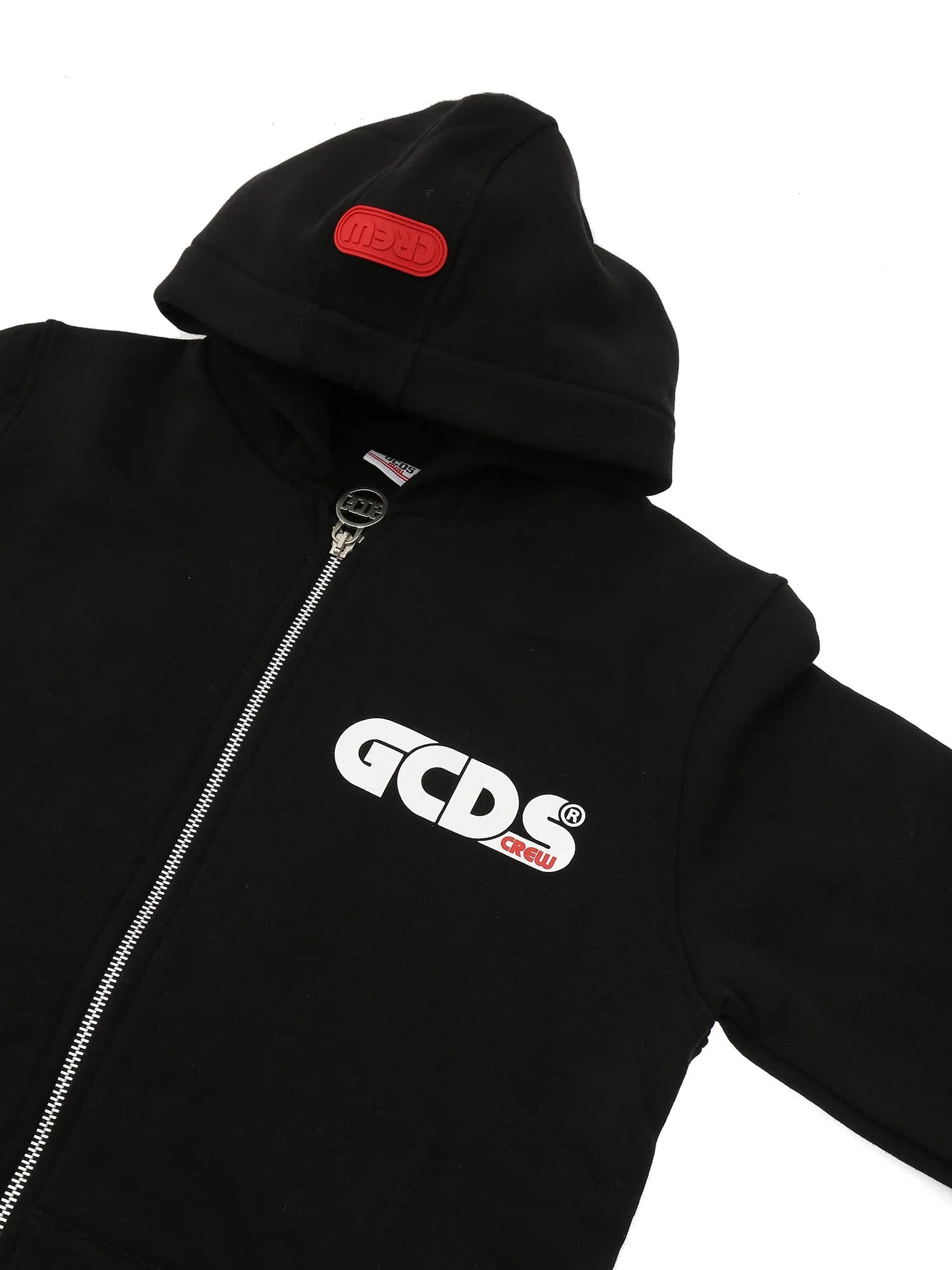 GCDS Kids Logo Printed Zip-Up Hoodie