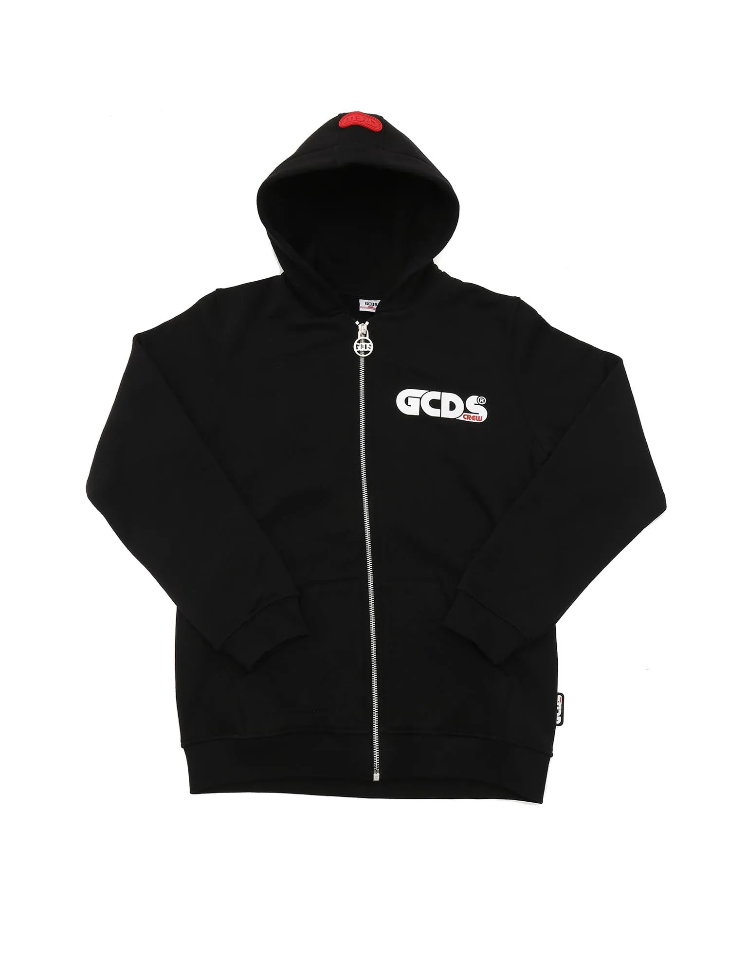 GCDS Kids Logo Printed Zip-Up Hoodie